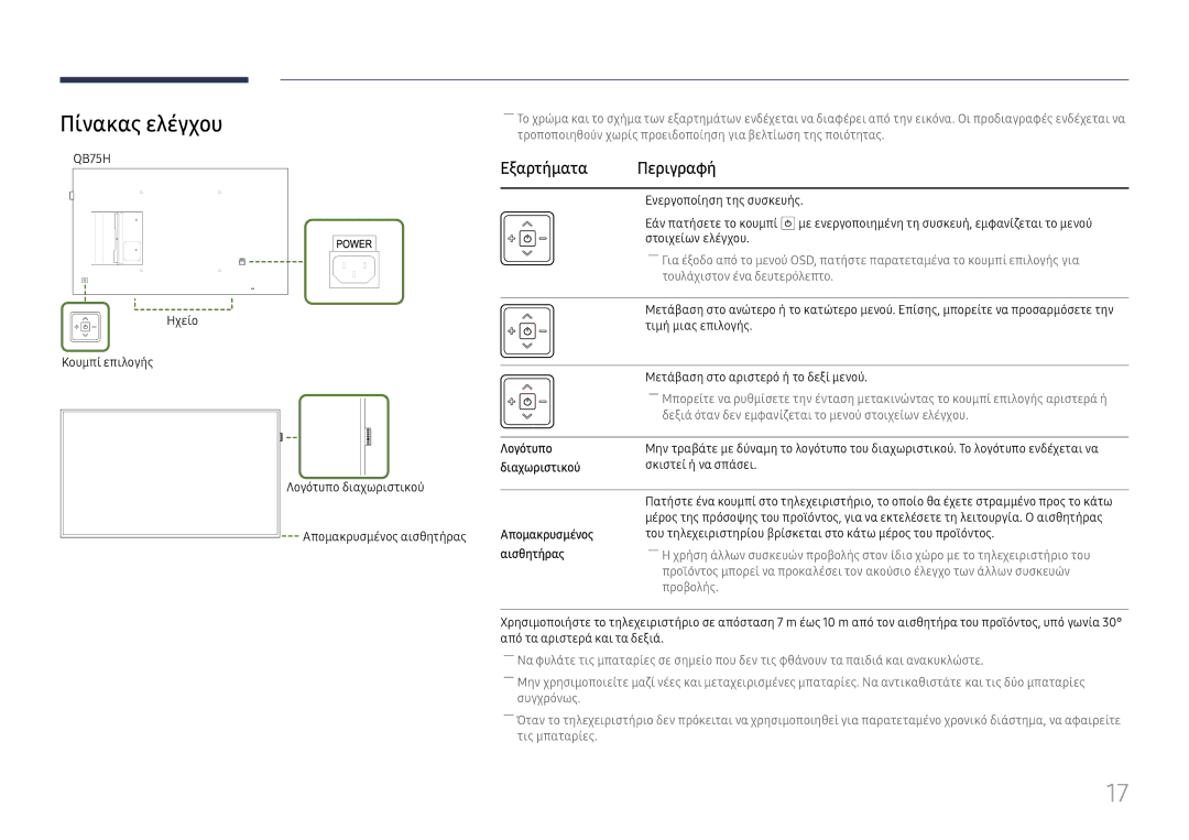 Samsung LH65QMHPLGC/EN, LH65QBHPLGC/EN, LH75QBHPLGC/EN, LH55QMHPLGC/EN, LH49QMHPLGC/EN manual QB75H, Λογότυπο 