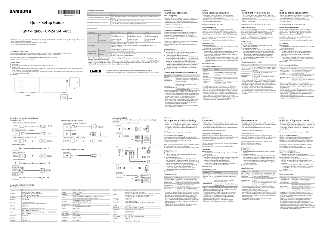 Samsung LH55QMFPLGC/EN, LH65QMFPLGC/EN, LH49QMFPLGC/EN manual Brugervejledning 