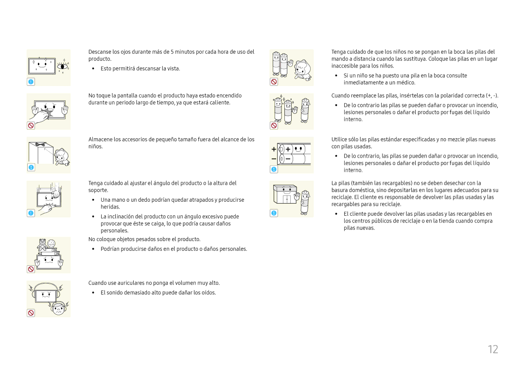 Samsung LH65QMFPLGC/EN, LH55QMFPLGC/EN, LH49QMFPLGC/EN manual Podrían producirse daños en el producto o daños personales 