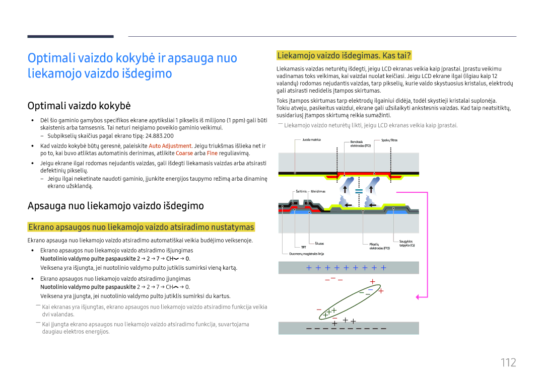 Samsung LH55QMFPLGC/EN Optimali vaizdo kokybė, Apsauga nuo liekamojo vaizdo išdegimo, Liekamojo vaizdo išdegimas. Kas tai? 