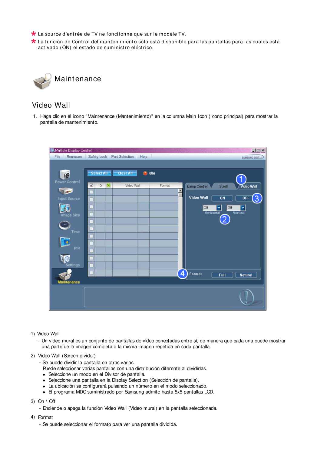 Samsung LH650TS-NB, LH65TCPMBC/EN manual Maintenance Video Wall 