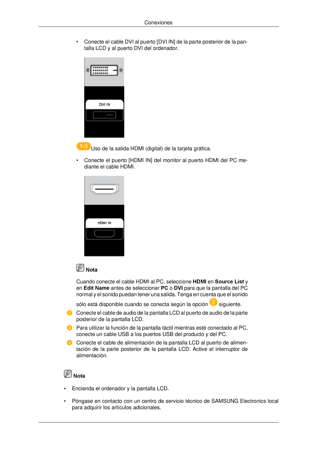 Samsung LH650TS-NB, LH65TCPMBC/EN manual Nota 