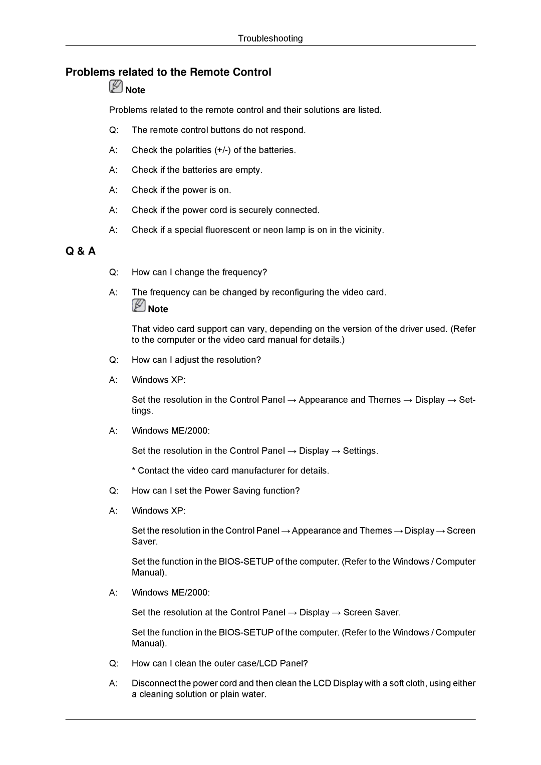 Samsung LH65TCPMBC/XJ, LH65TCPMBC/EN, LH650TS-NB, LH65TCPMBC/ZA, LH65TCPMBC/XY manual Problems related to the Remote Control 