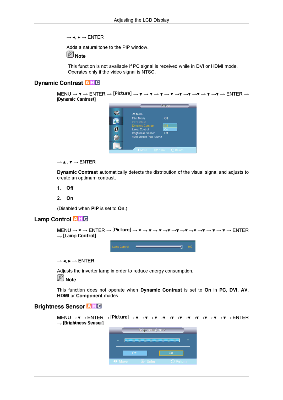 Samsung LH65TCPMBC/ZA, LH65TCPMBC/EN, LH65TCPMBC/XJ, LH650TS-NB, LH65TCPMBC/XY Menu → → Enter → → → → → → → → → → → → → Enter 