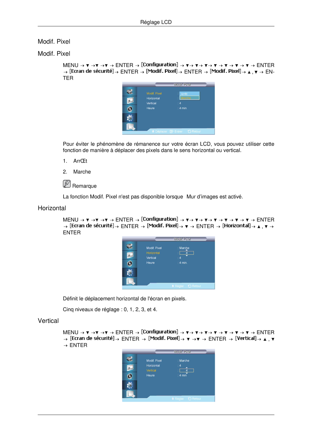 Samsung LH65TCPMBC/EN manual Modif. Pixel, Ter 