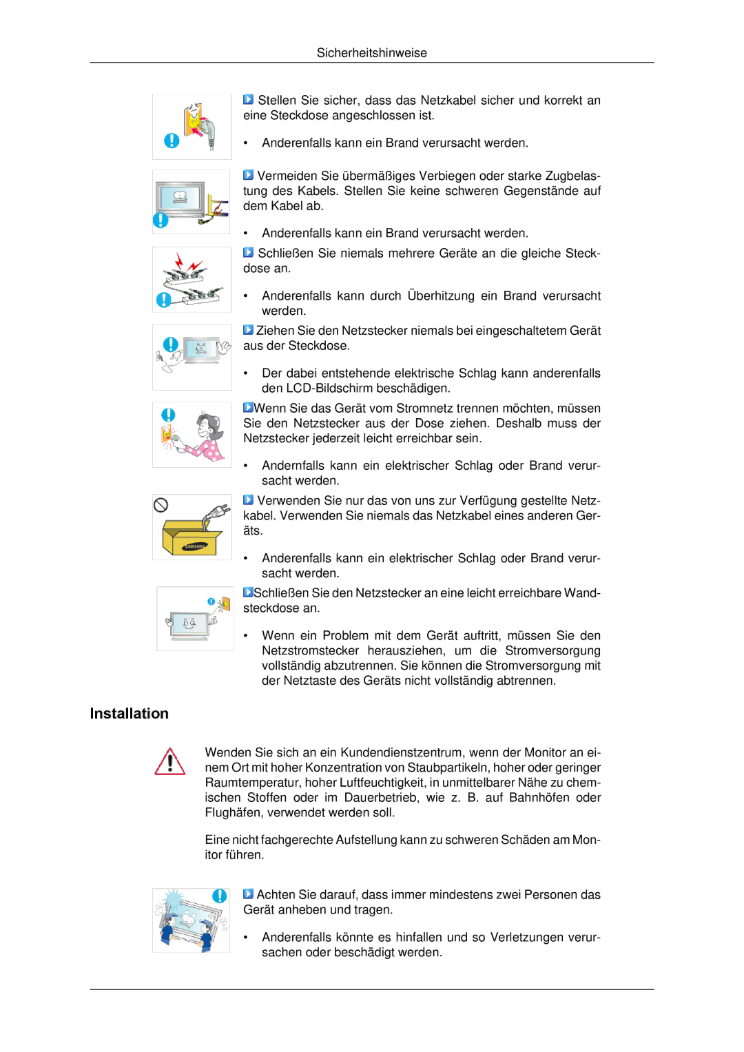 Samsung LH65TCPMBC/EN manual Installation 