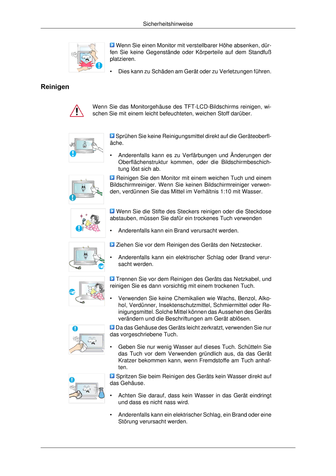 Samsung LH65TCPMBC/EN manual Reinigen 