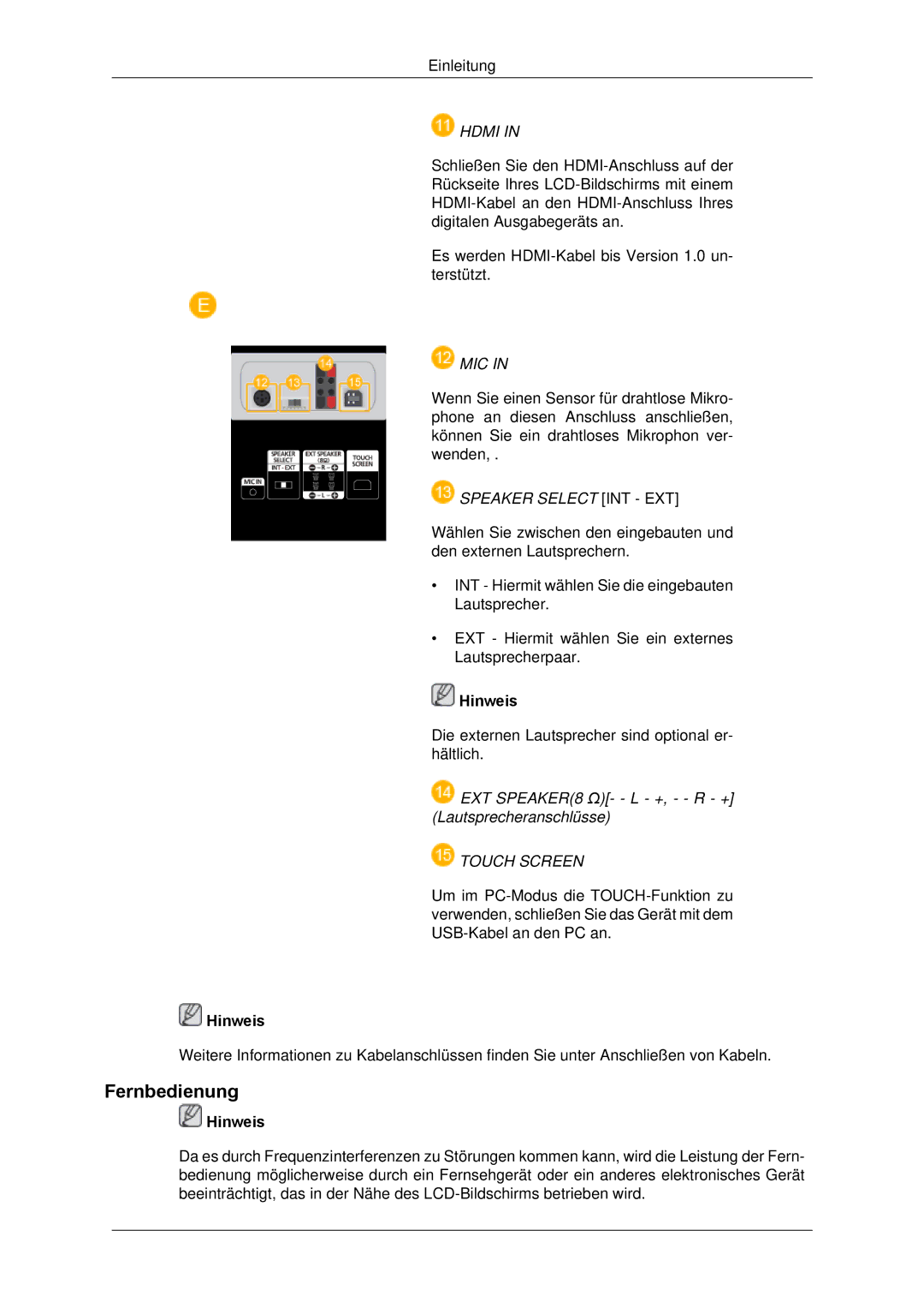 Samsung LH65TCPMBC/EN manual Fernbedienung, Hdmi 