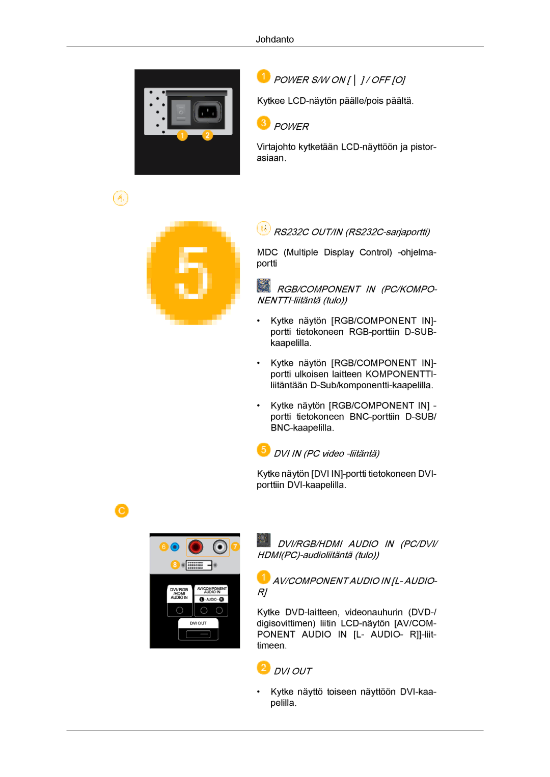 Samsung LH65TCPMBC/EN manual Power 