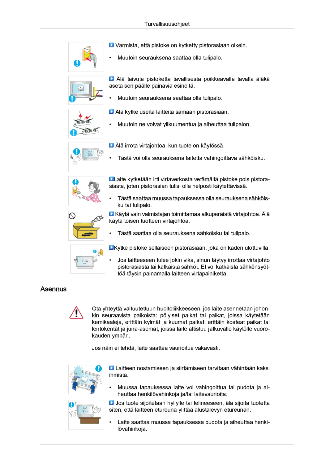 Samsung LH65TCPMBC/EN manual Asennus 