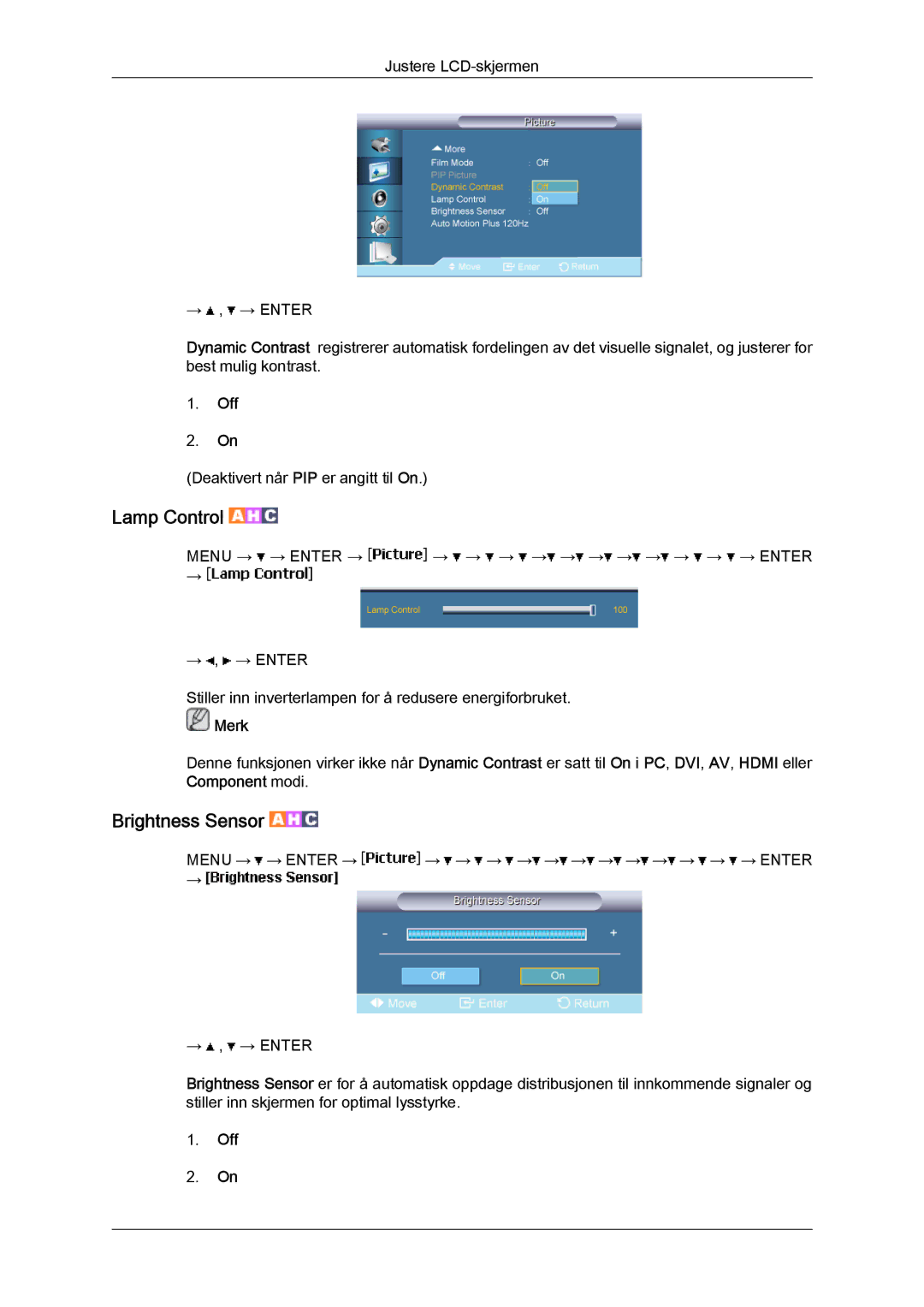 Samsung LH65TCPMBC/EN manual Lamp Control 