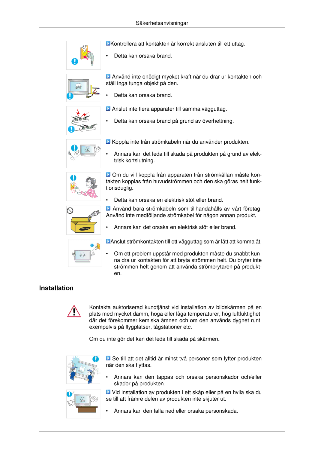 Samsung LH65TCPMBC/EN manual Installation 