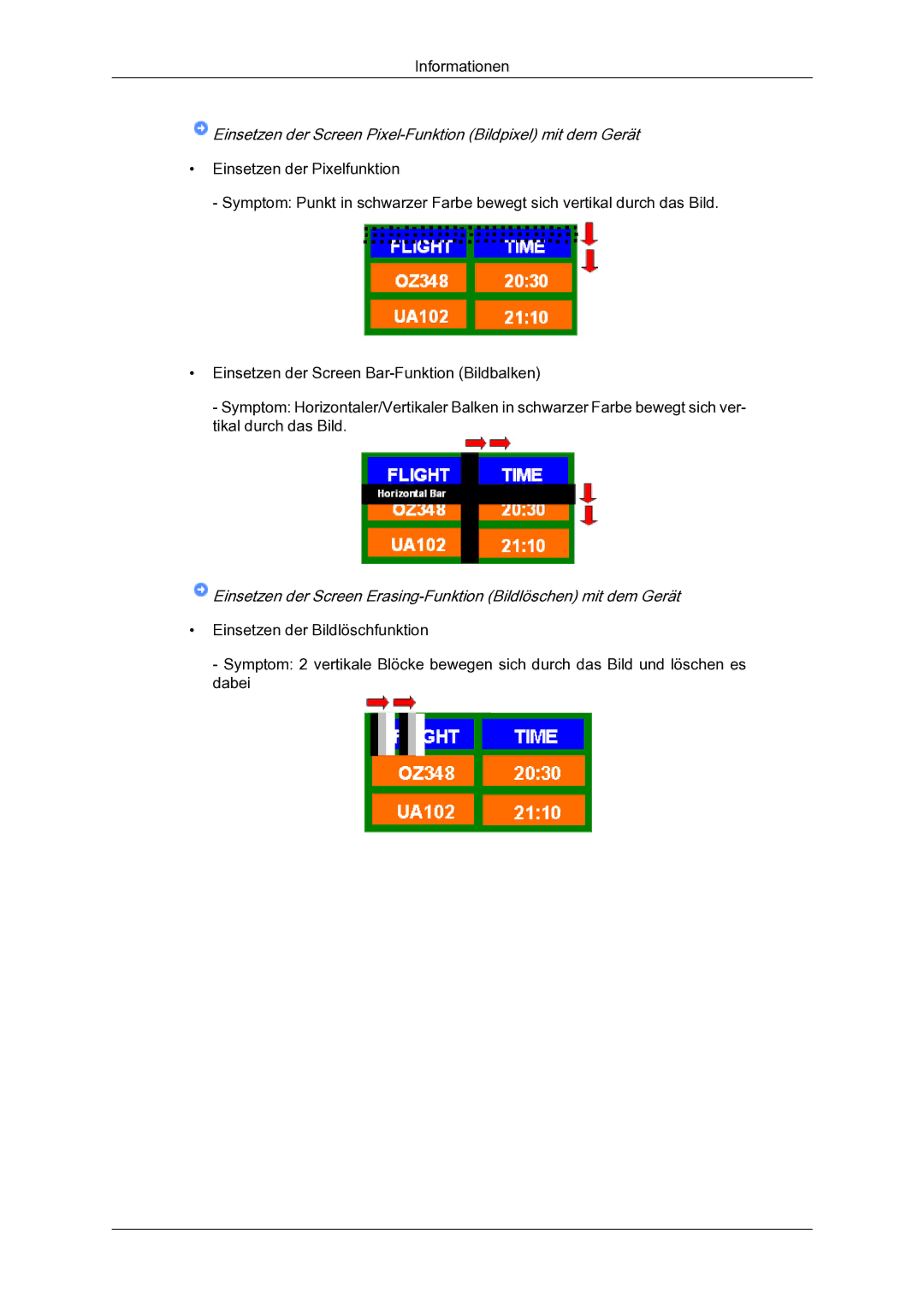 Samsung LH65TCQMBC/EN manual Einsetzen der Screen Pixel‐Funktion Bildpixel mit dem Gerät 