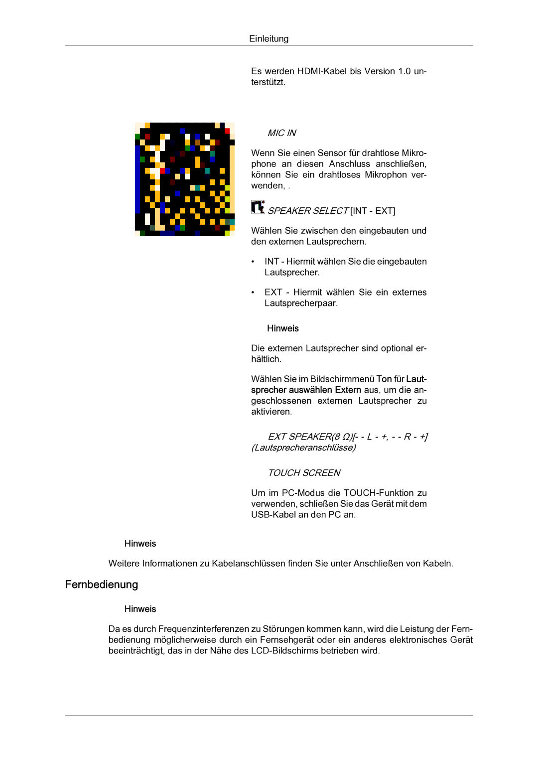 Samsung LH65TCQMBC/EN manual Fernbedienung, Mic 