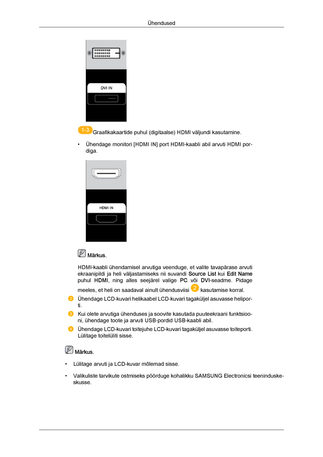 Samsung LH65TCQMBC/EN manual Märkus 