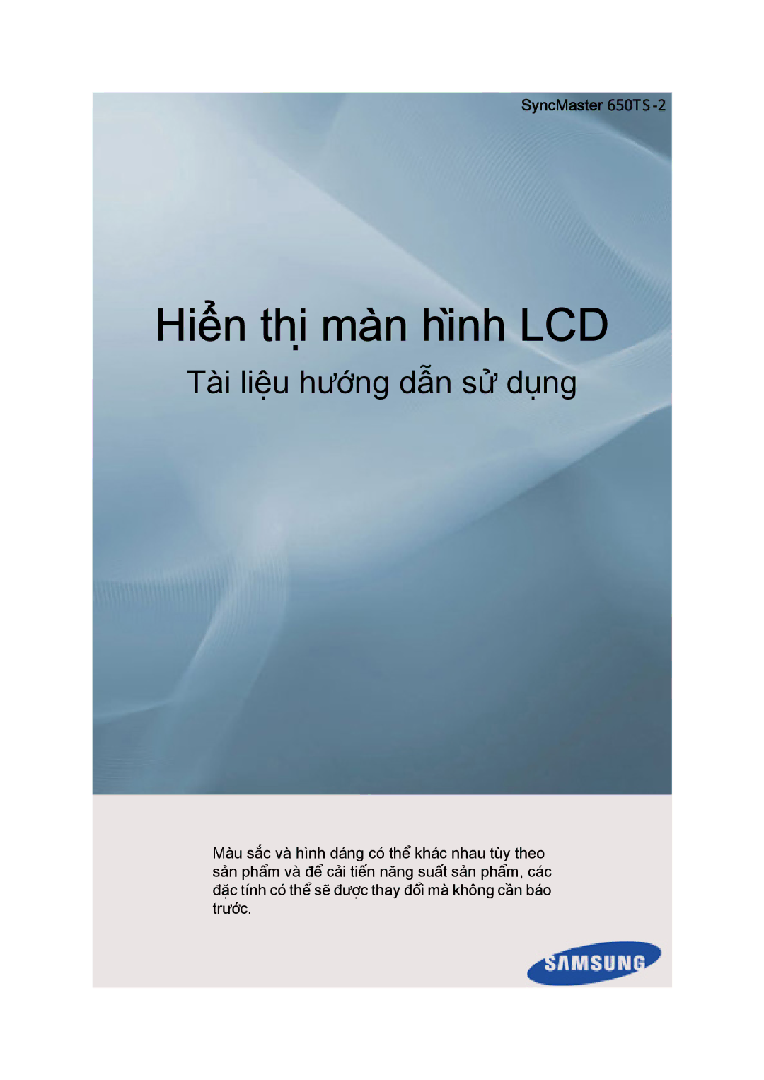 Samsung LH65TCQMBC/XS, LH65TCQMBC/XY manual Hiển thị màn hình LCD 