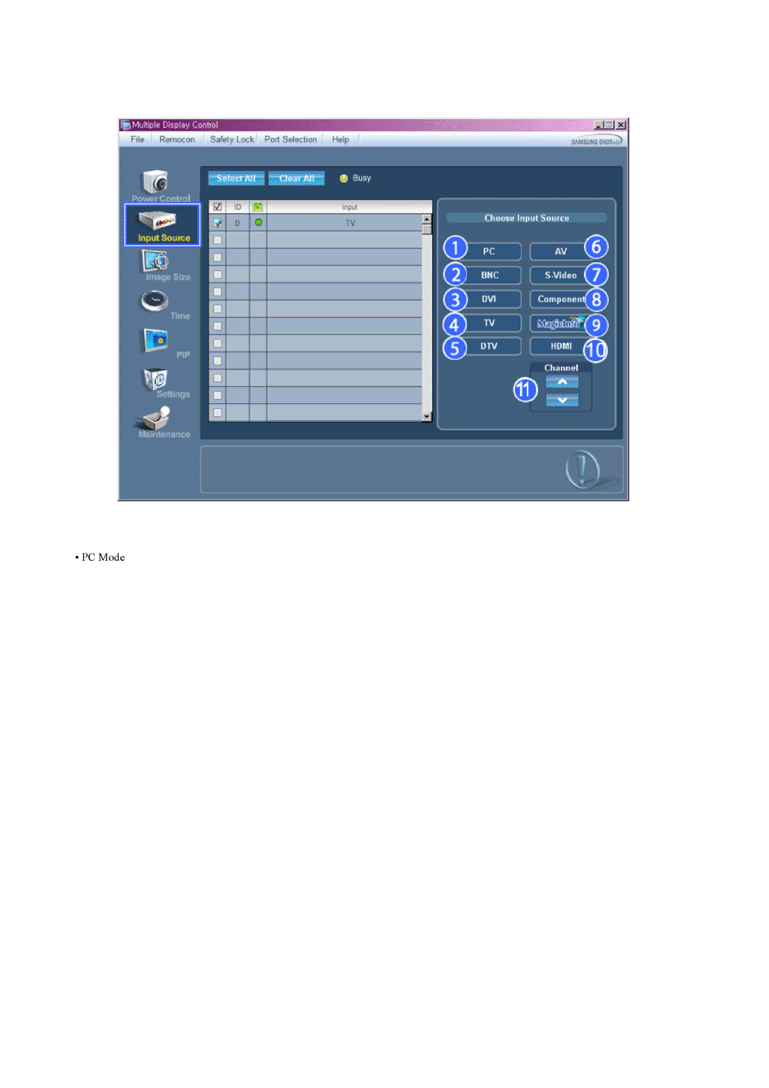 Samsung LH65TCQMBC/XY, LH65TCQMBC/XS manual PC Mode 