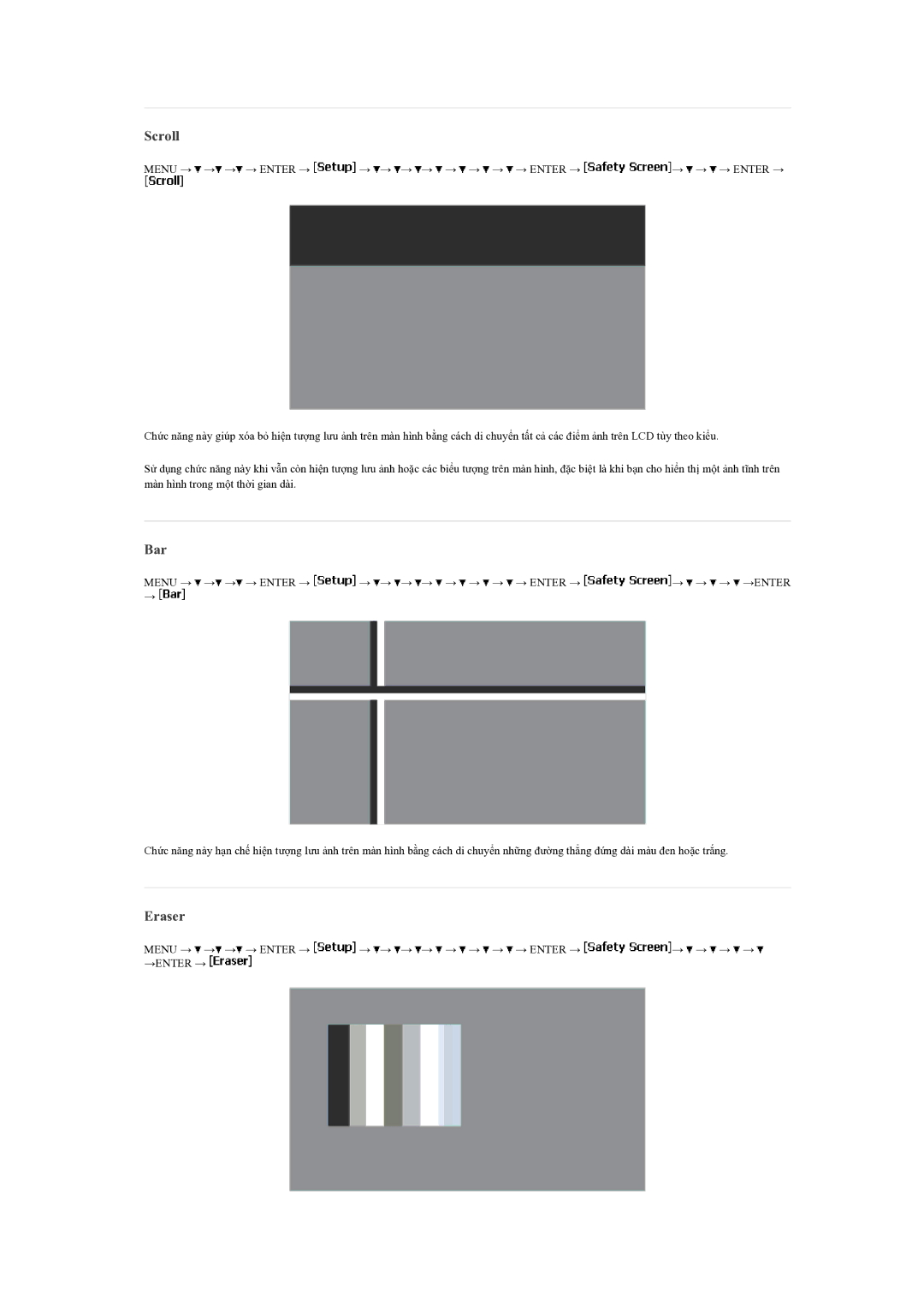 Samsung LH70BVPLBF/EN manual Scroll, Bar, Eraser 