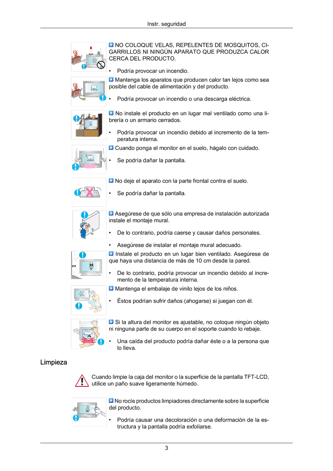 Samsung LH70BVSLBF/EN, LH70BVTLBF/EN, LH70BVPLBF/EN manual Limpieza 