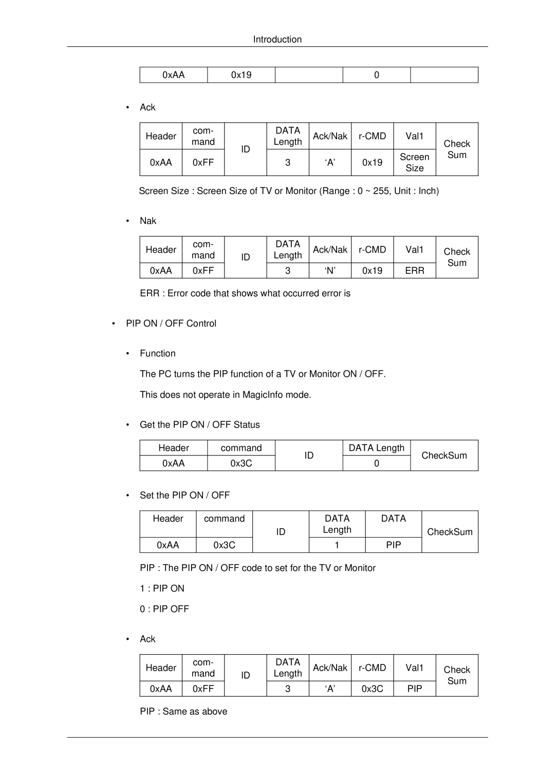 Samsung LH70CSBPLBC/XJ, LH70CSBPLBC/EN manual Data PIP 