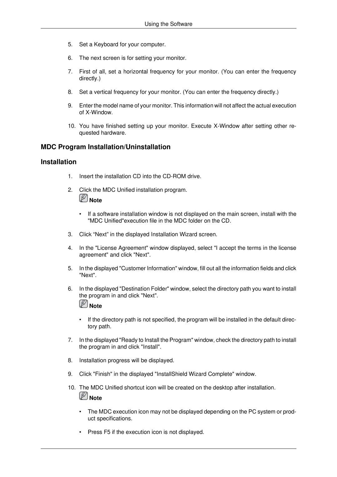 Samsung LH70CSBPLBC/XJ, LH70CSBPLBC/EN manual MDC Program Installation/Uninstallation 