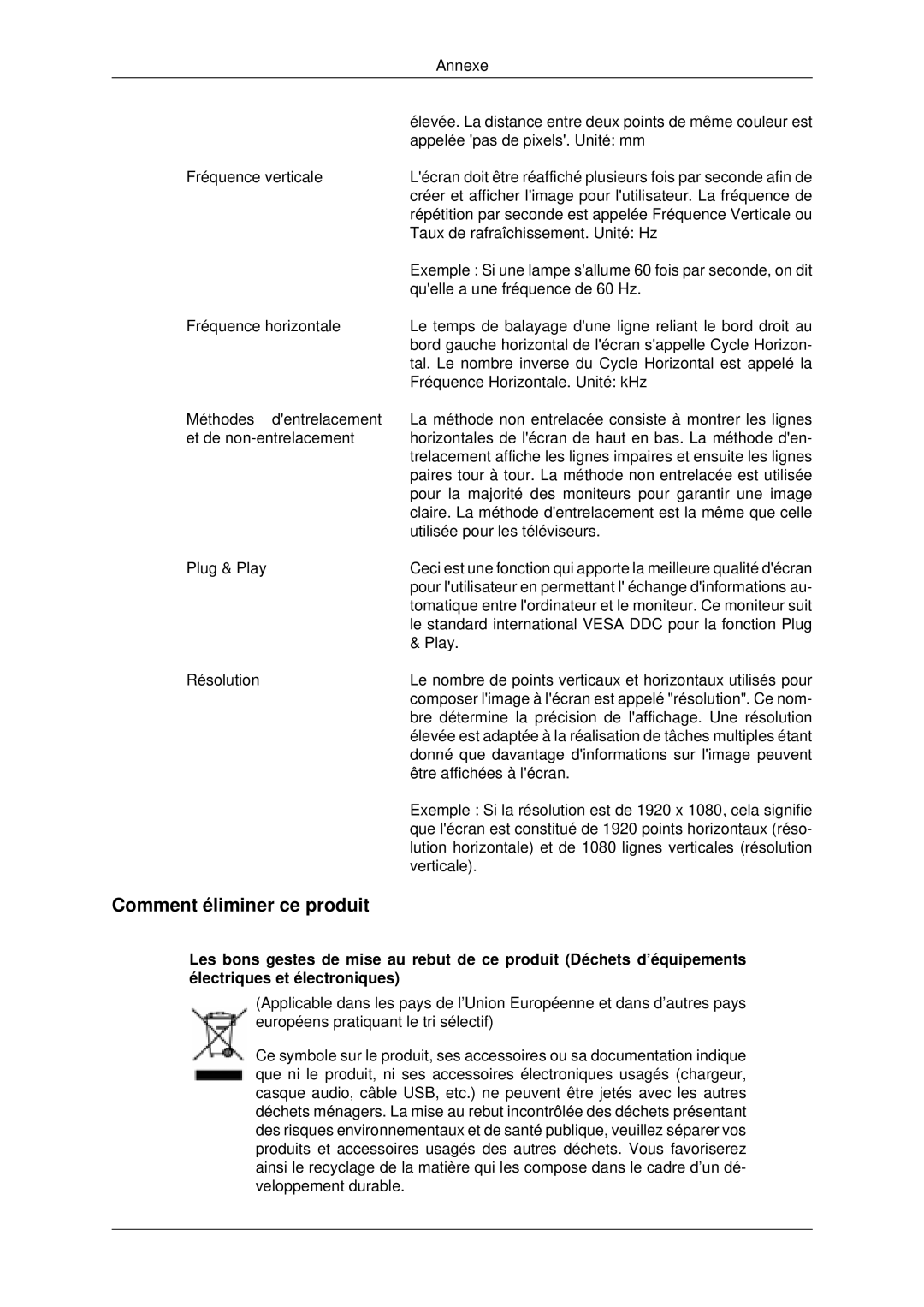 Samsung LH70CSBPLBC/EN manual Comment éliminer ce produit 