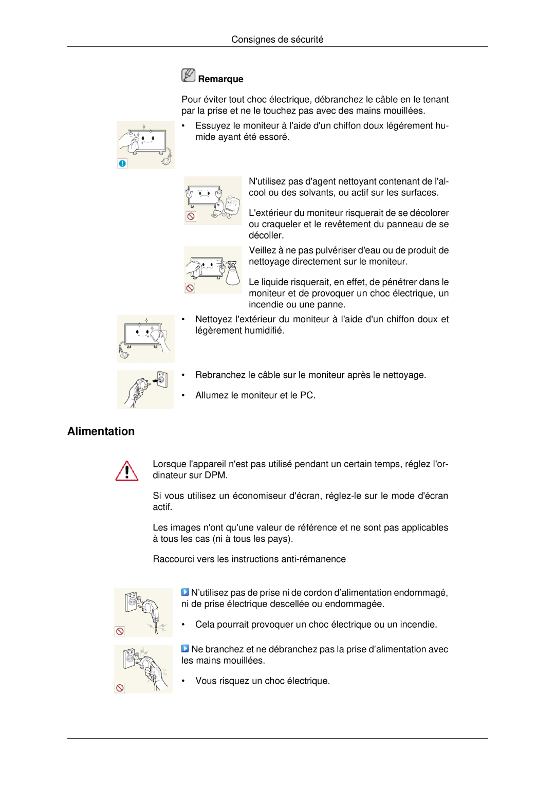 Samsung LH70CSBPLBC/EN manual Alimentation 