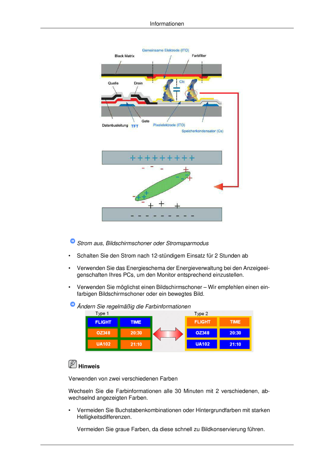 Samsung LH70CSBPLBC/EN manual Ändern Sie regelmäßig die Farbinformationen 