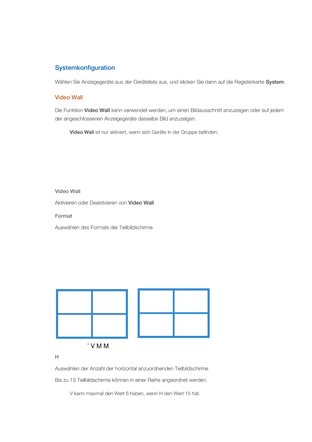 Samsung LH70CSBPLBC/EN manual Systemkonfiguration, Video Wall, Format 