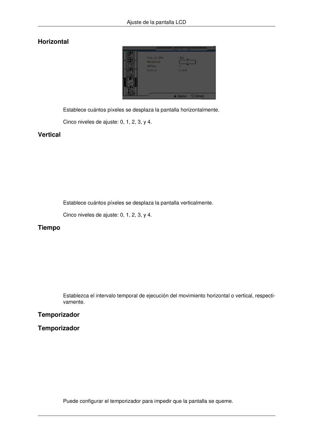 Samsung LH70CSBPLBC/EN manual Tiempo, Temporizador 