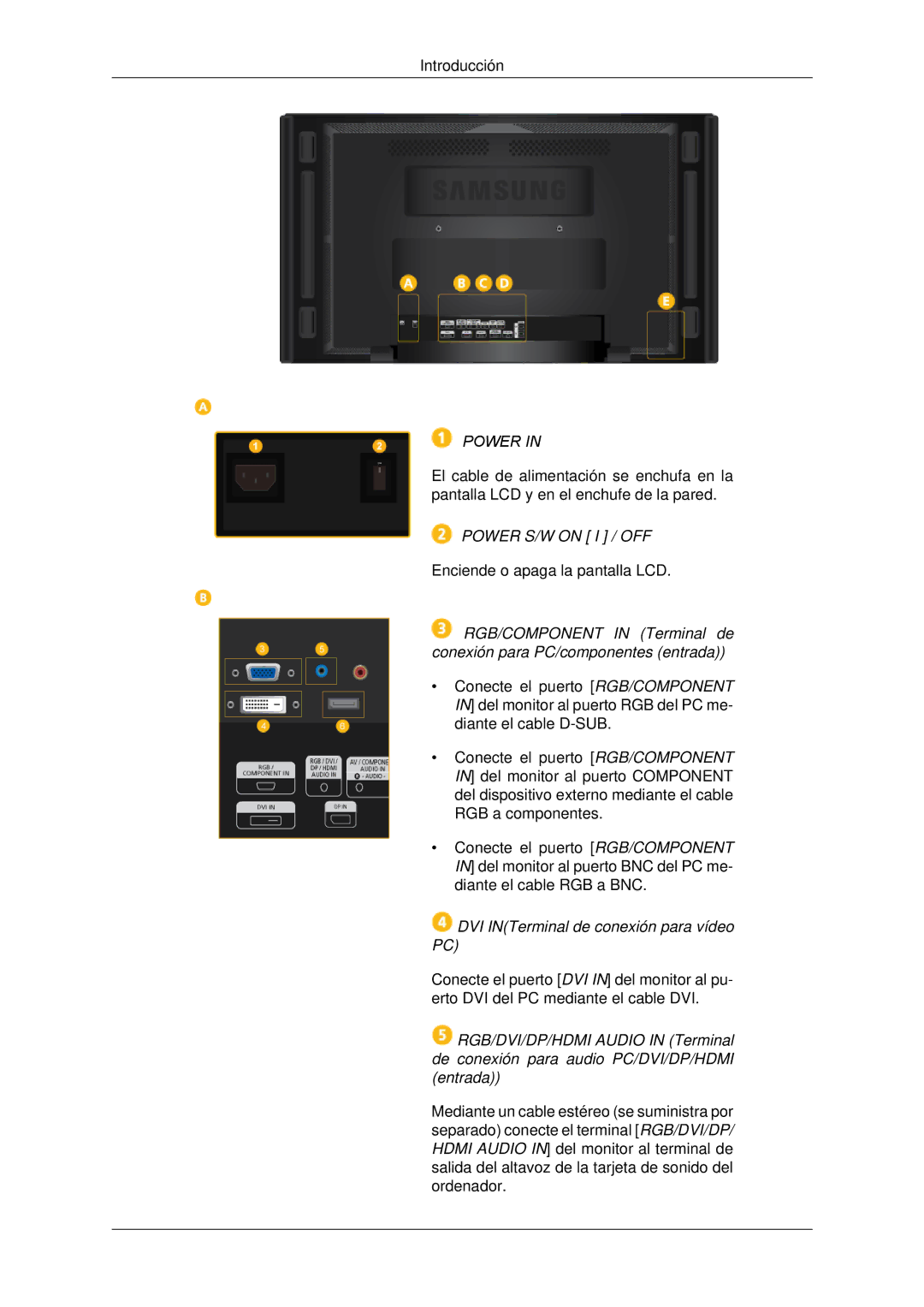 Samsung LH70CSBPLBC/EN manual Power 