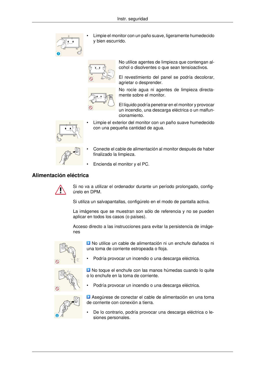 Samsung LH70CSBPLBC/EN manual Alimentación eléctrica 