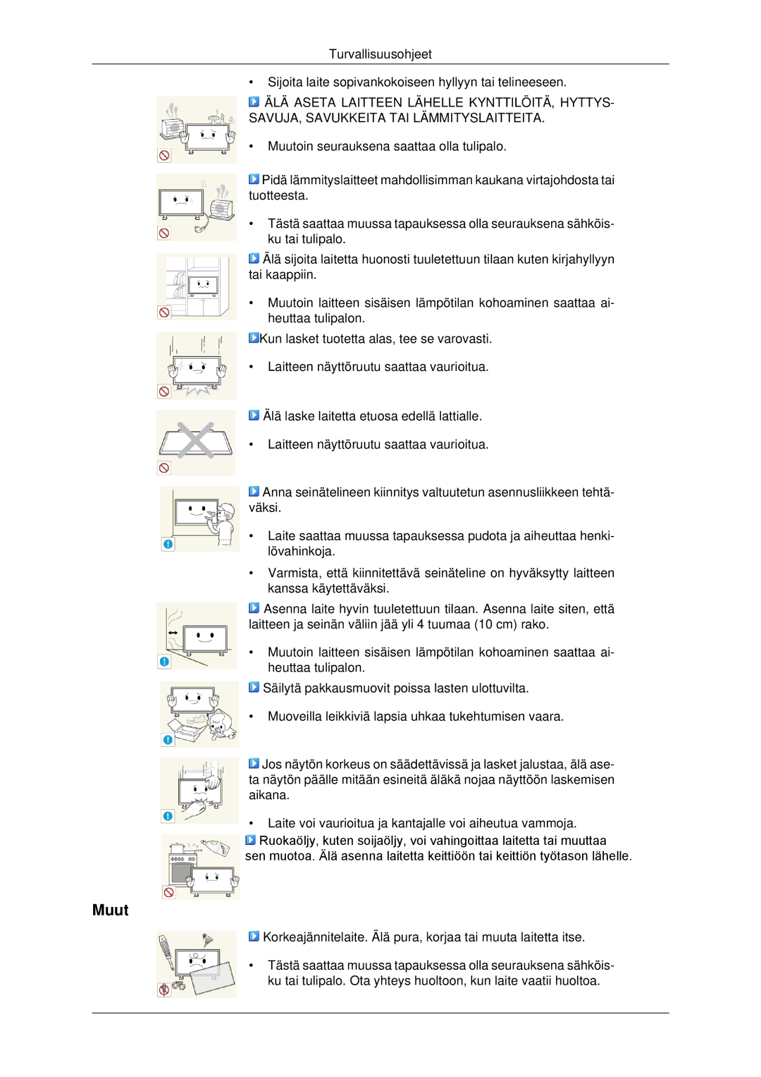 Samsung LH70CSBPLBC/EN manual Muut 