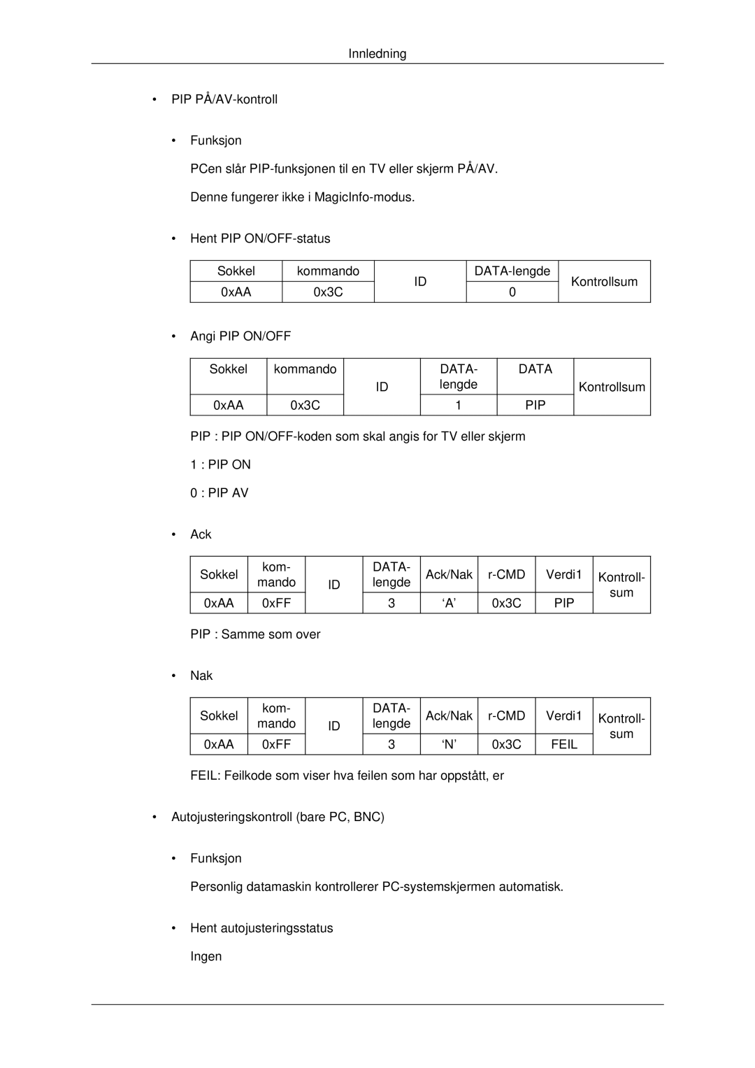 Samsung LH70CSBPLBC/EN manual Pip 