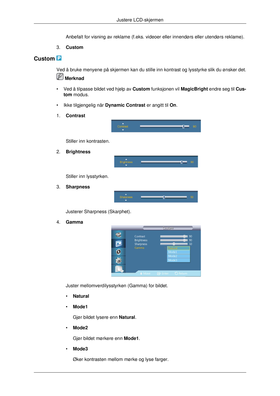 Samsung LH70CSBPLBC/EN manual Custom 