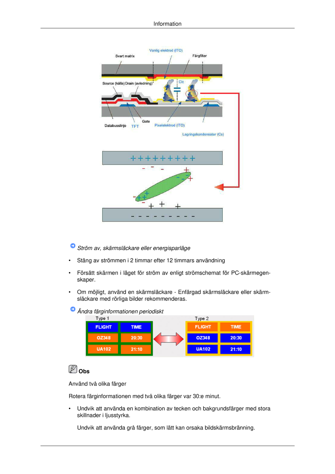 Samsung LH70CSBPLBC/EN manual Ändra färginformationen periodiskt 