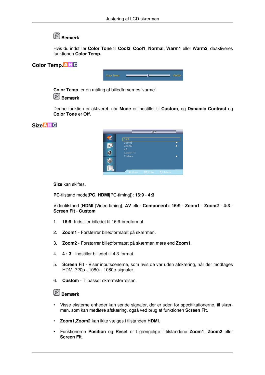 Samsung LH70CSBPLBC/EN manual Color Temp 