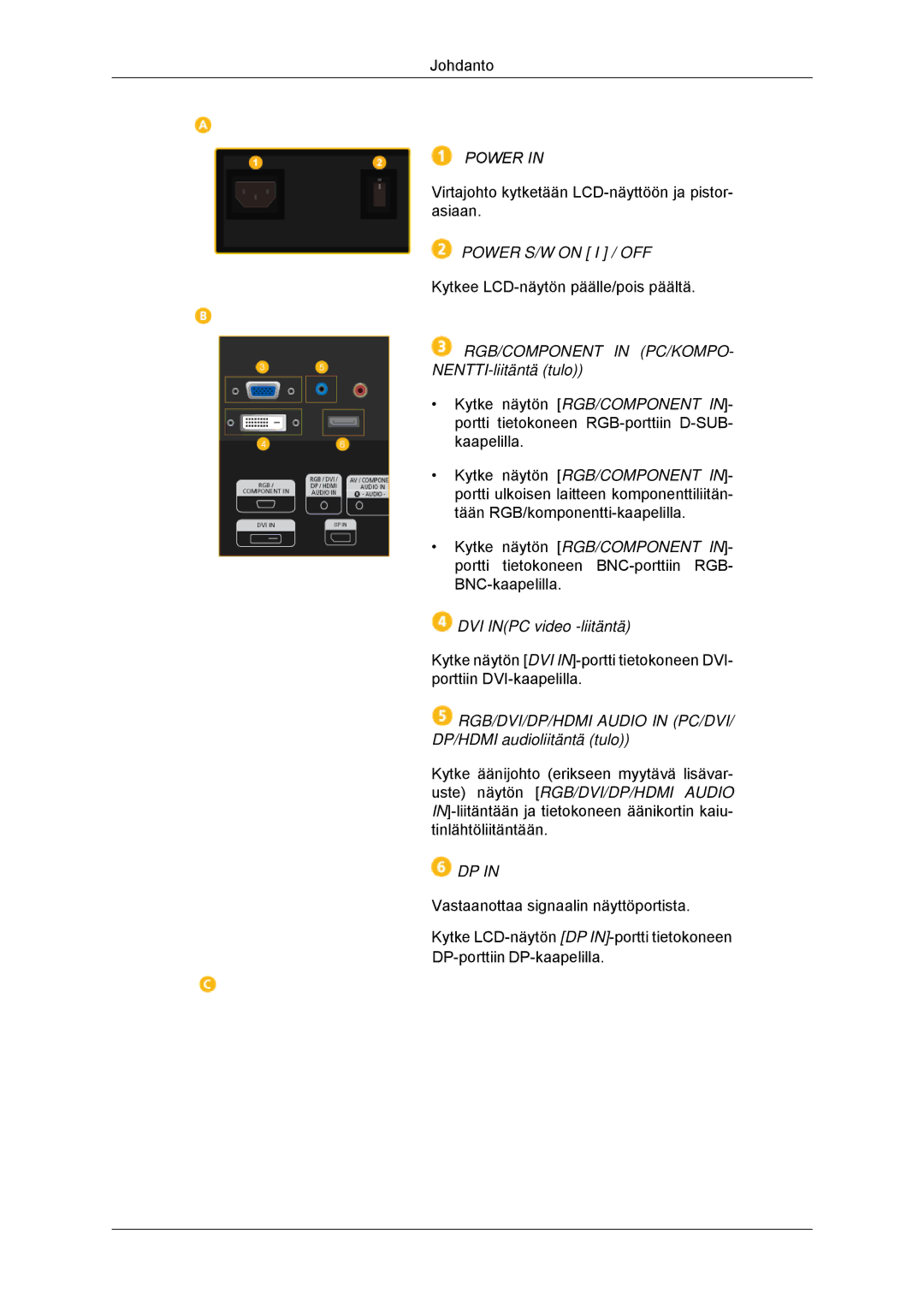 Samsung LH70CSBPLBC/EN manual Power 