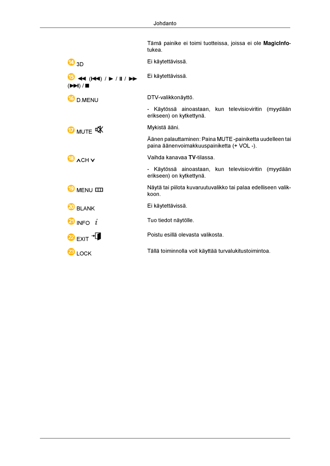 Samsung LH70CSBPLBC/EN manual Menu 