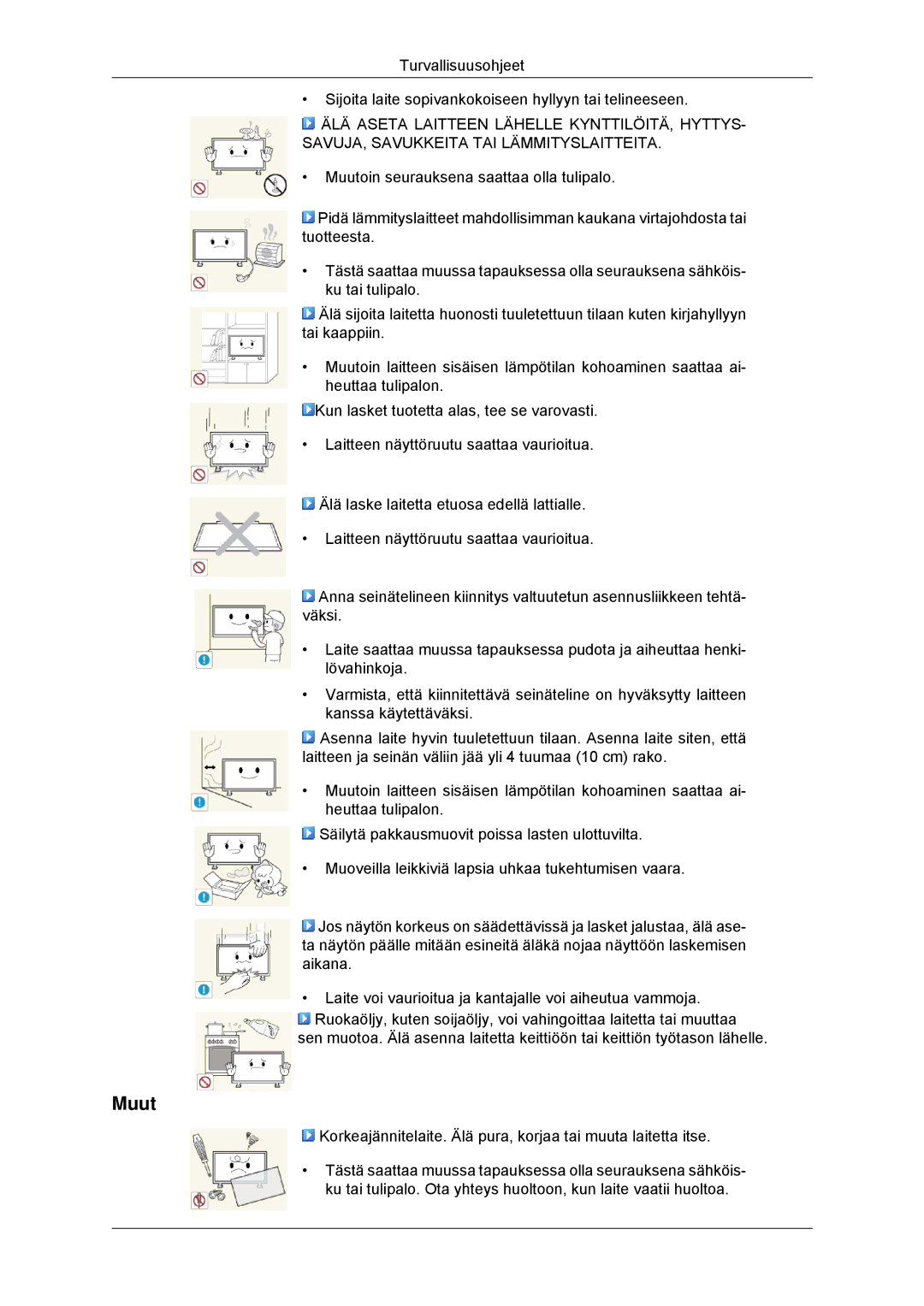 Samsung LH70CSBPLBC/EN manual Muut 