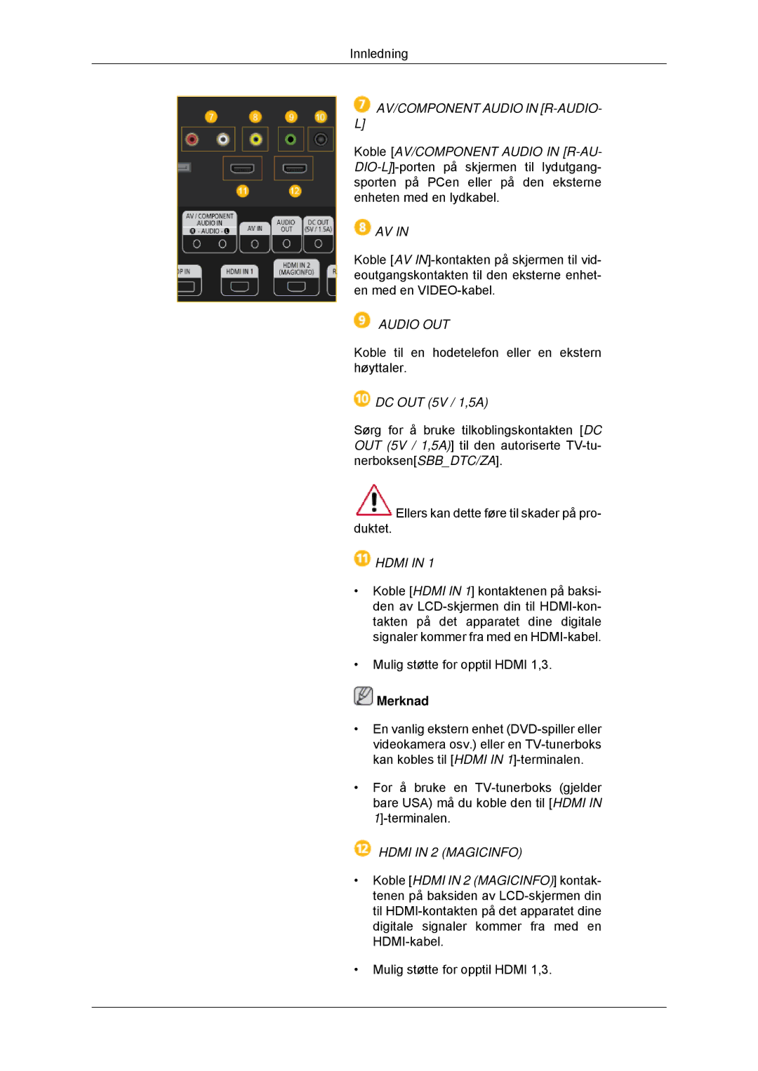 Samsung LH70CSBPLBC/EN manual AV/COMPONENT Audio in R-AUDIO 