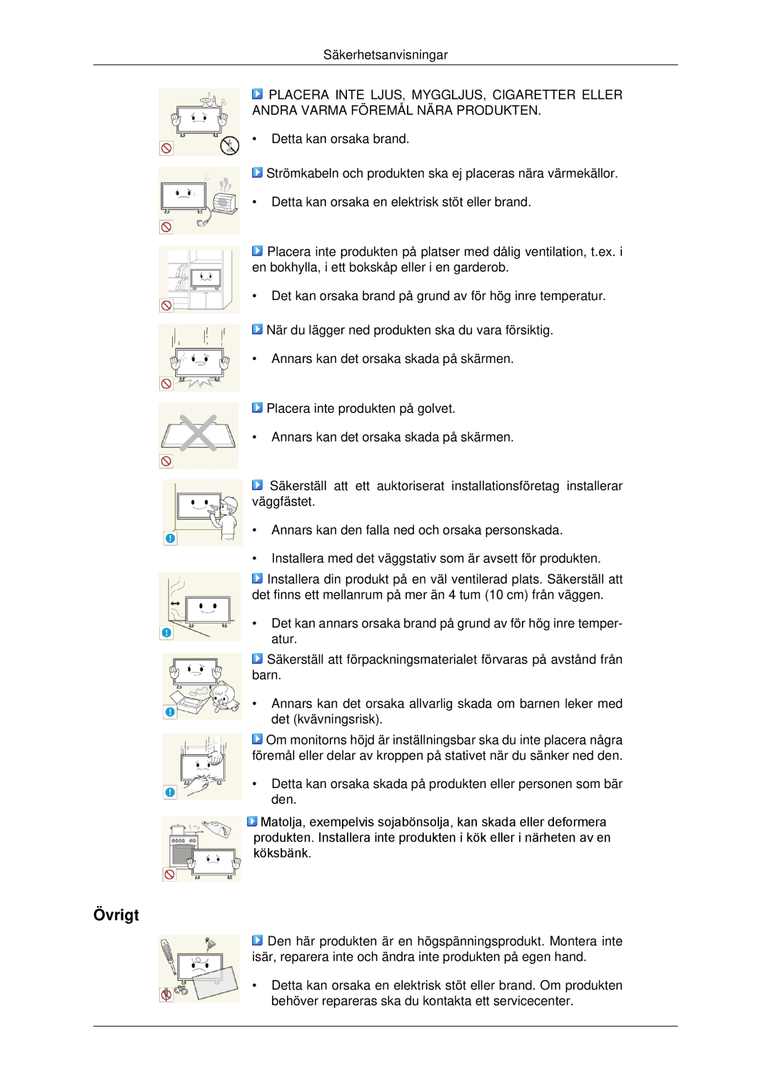 Samsung LH70CSBPLBC/EN manual Övrigt 