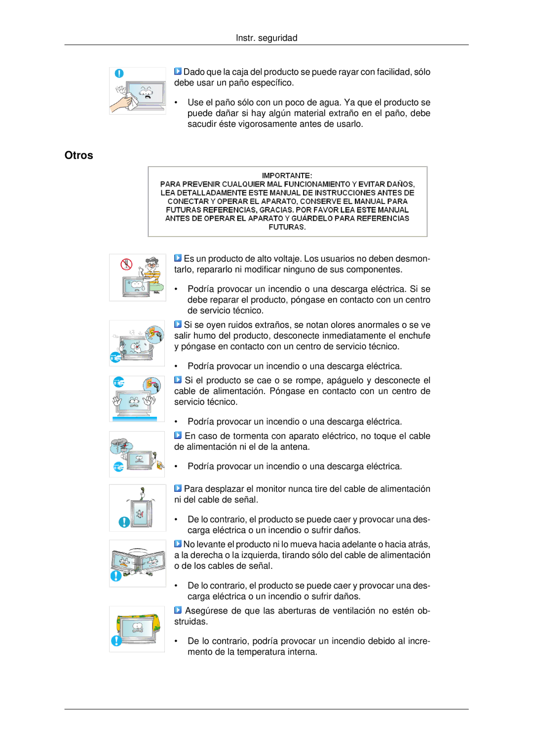 Samsung LH70OUTQBC/EN manual Otros 