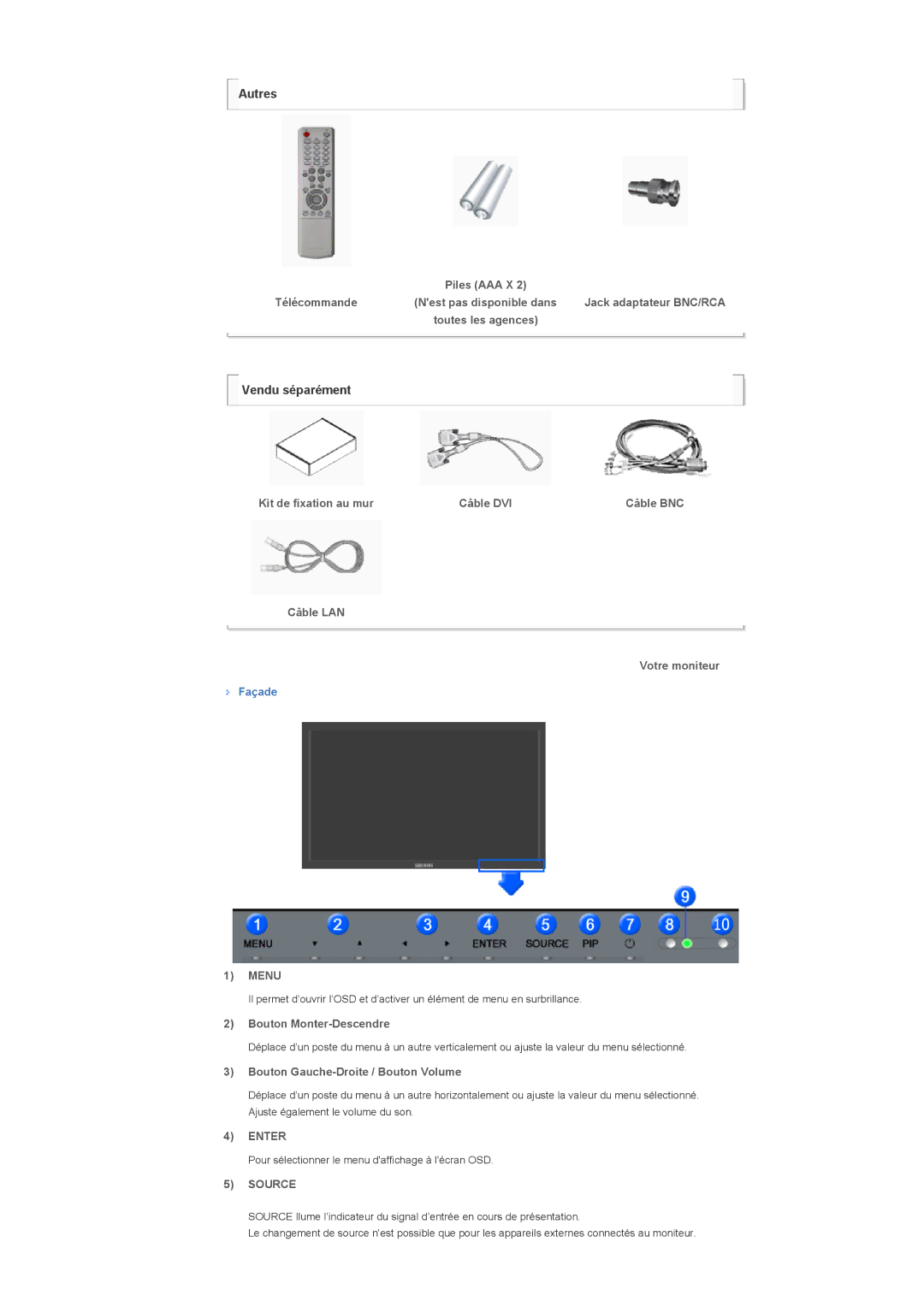 Samsung LH82TCTMBC/EN, LH70TCTMBC/EN manual Menu, Enter, Source 