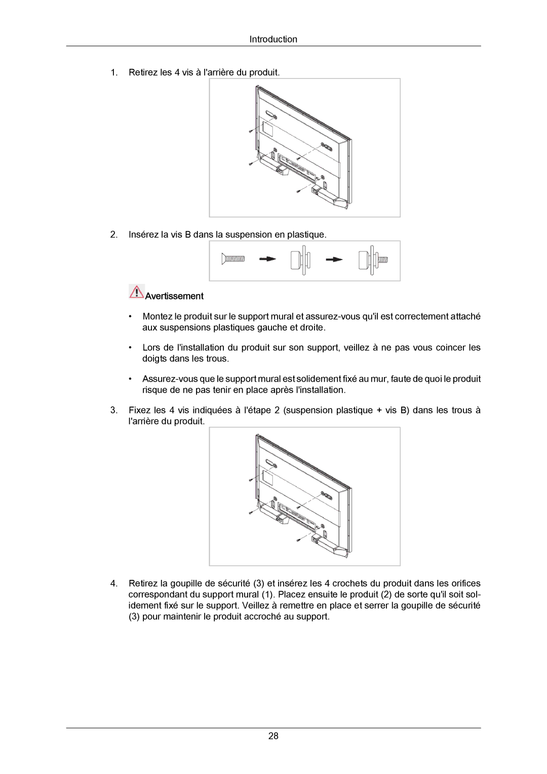 Samsung LH70TCSMBG/EN, LH70TCUMBG/EN, LH82TCUMBG/EN manual Avertissement 