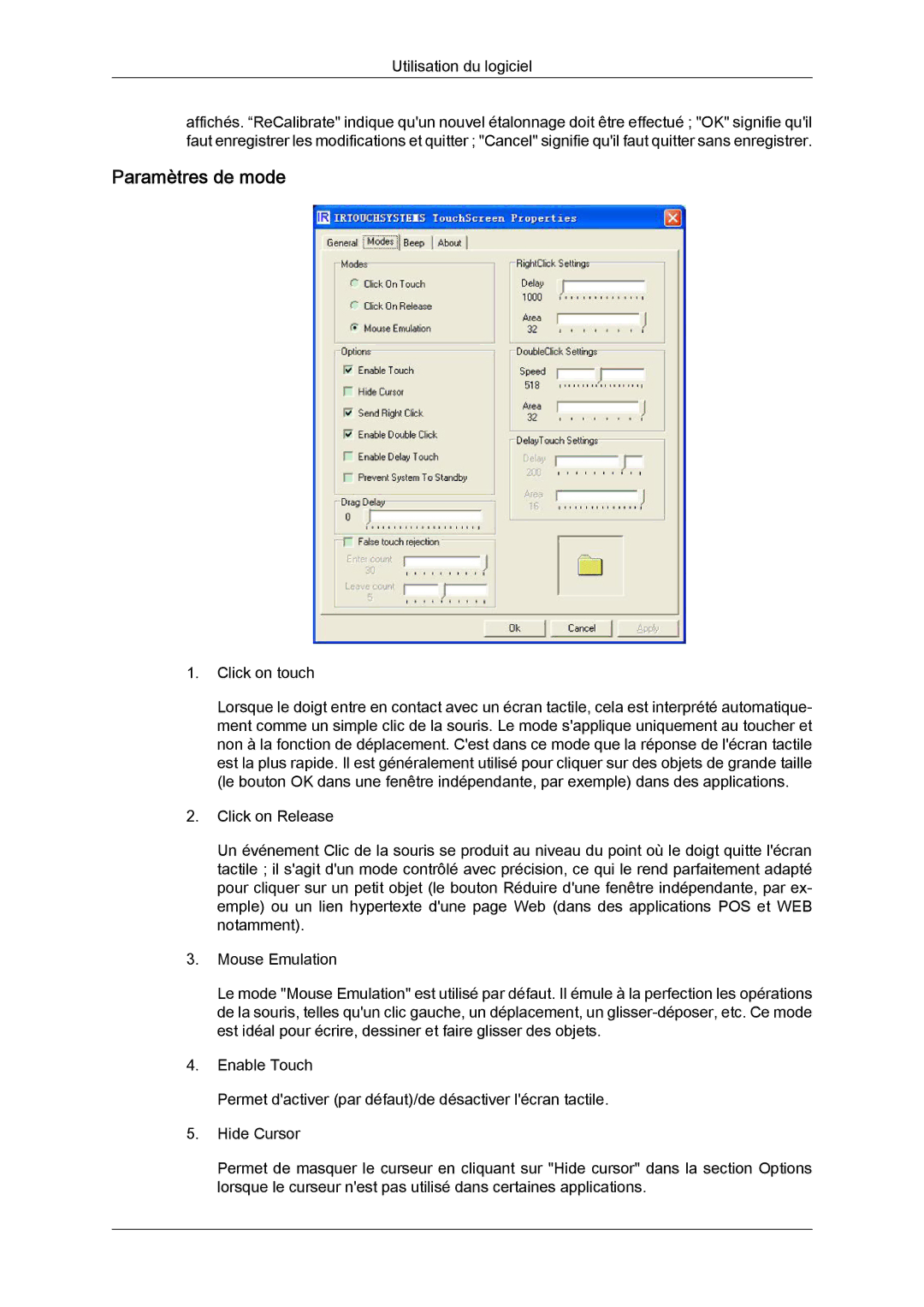 Samsung LH70TCSMBG/EN, LH70TCUMBG/EN, LH82TCUMBG/EN manual Paramètres de mode 