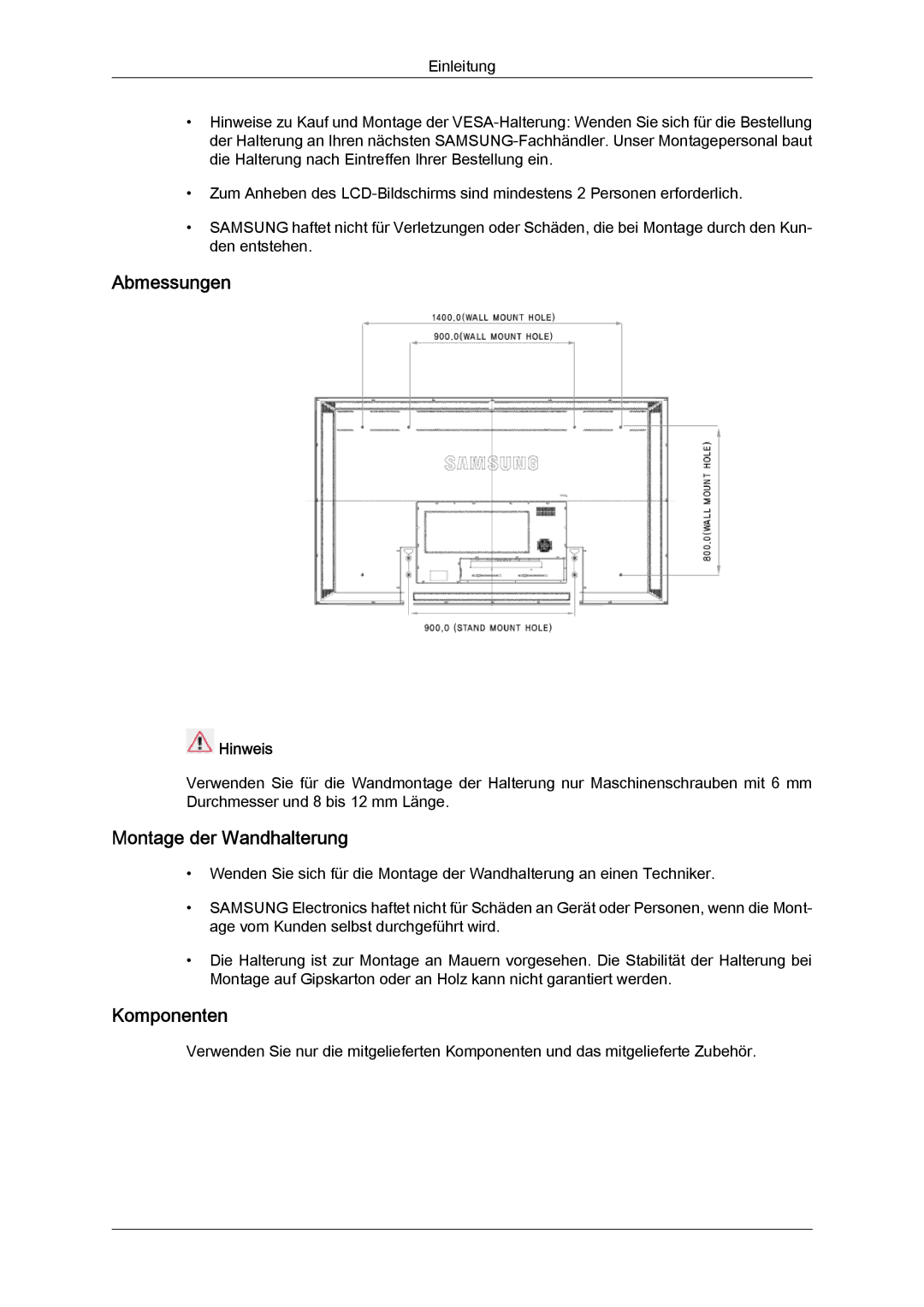 Samsung LH82TCUMBG/EN, LH70TCUMBG/EN manual Abmessungen 