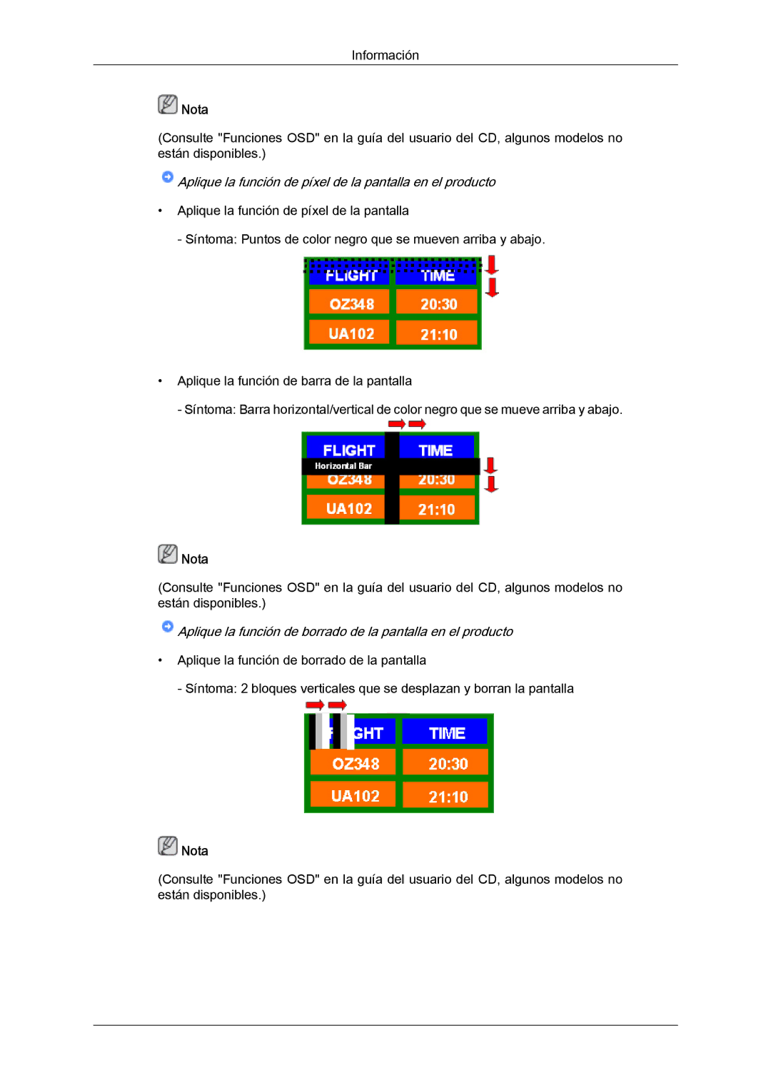 Samsung LH82TCUMBG/EN, LH70TCUMBG/EN manual Aplique la función de píxel de la pantalla en el producto 