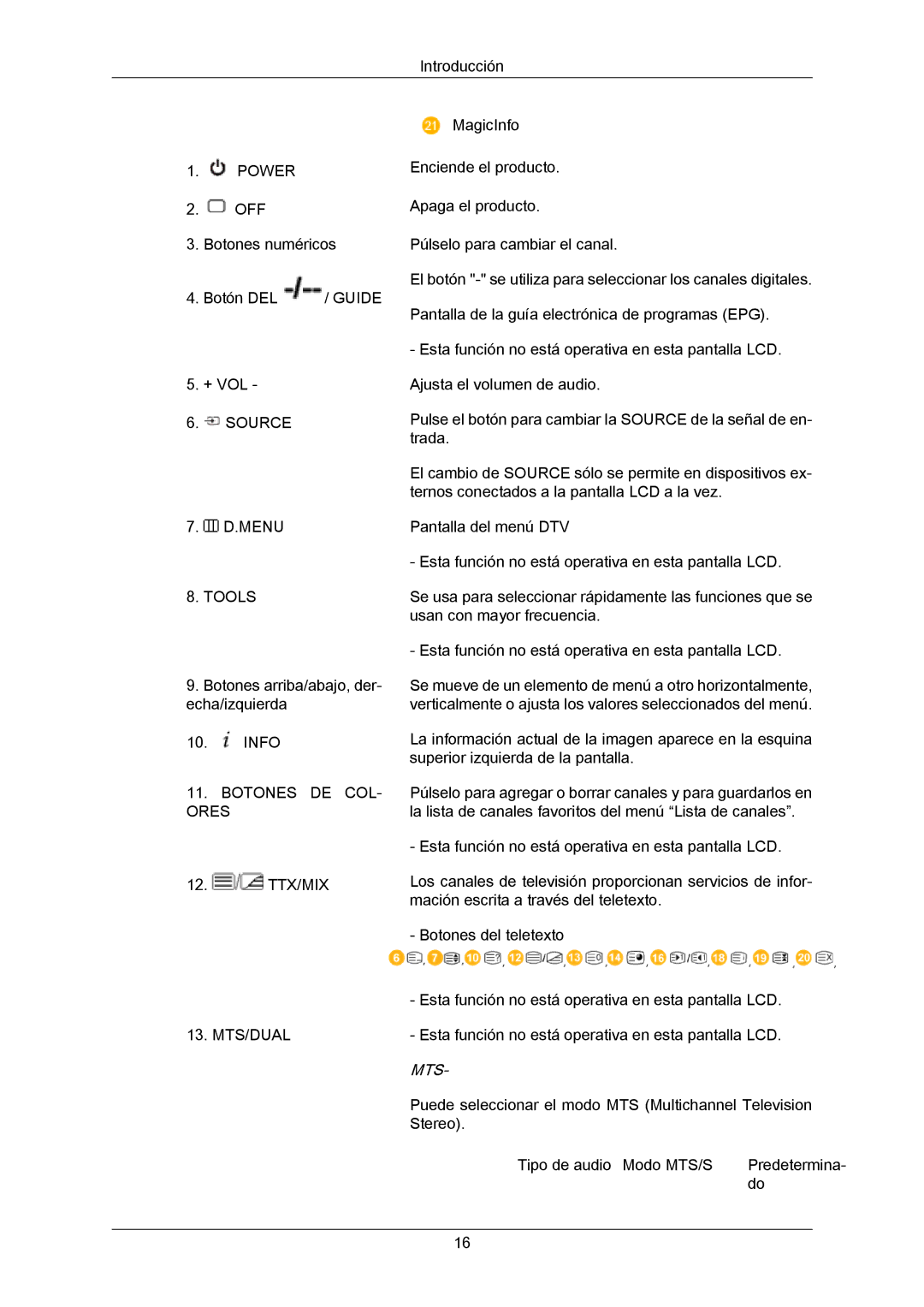 Samsung LH82TCUMBG/EN, LH70TCUMBG/EN manual Mts 