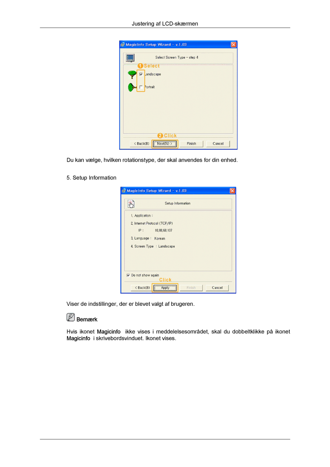 Samsung LH70TCUMBG/EN manual Bemærk 